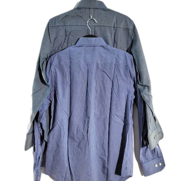 Banana Republic Blue 100% Cotton Long Sleeve ButtonDown Shirt Slim Fit Men Small - Picture 2 of 8